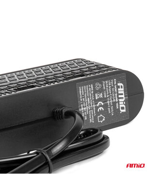 Amio - ΑΝΤΑΠΤΟΡΑΣ ΑΝΑΠΤΗΡΑ 12/24V 120W ΜΑΥΡΟΣ - 4 ΘΕΣΕΙΣ - 2xUSB-A + 1xUSB-C - ΚΑΛΩΔΙΟ 80cm - 1 Τεμ. (04367/AM)