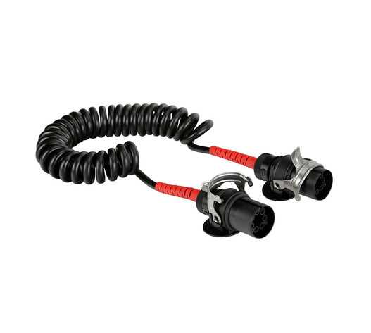 ΚΑΛΩΔΙΟ ΓΙΑ ΤΡΕΙΛΕΡ ΣΕ ΣΠΙΡΑΛ ΜΕ 7PIN 4,5m ISO7638-1 EBS/ABS ADR ΜΑΥΡΟ/ΚΟΚΚΙΝΟ REFLEXALLEN LAMPA - 1 TEM.