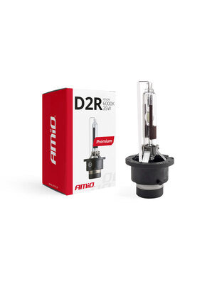 Amio - Λάμπα Xenon D2R 6000K 35W 12V Premium για αντικατάσταση εργοστασιακών και aftermarket xenon με καθαρό λευκό φωτισμό και σταθερή απόδοση χωρίς τροποποιήσεις - 1 Τεμ. (01971/AM)
