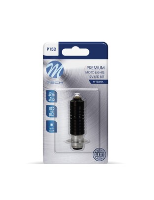 P15d 12V 15W 2x3570SMD LED 1.400lm 6.000K M-TECH - 1 ΤΕΜ.