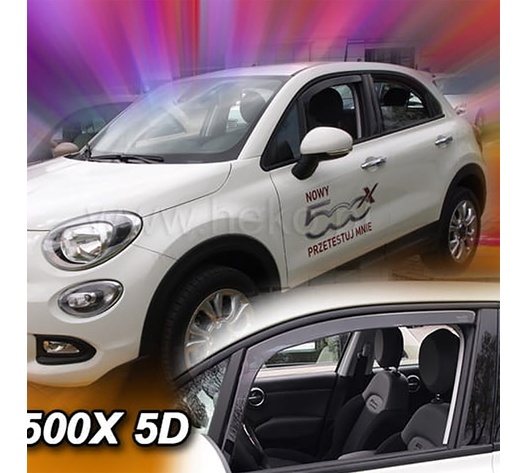 ΑΝΕΜΟΘΡΑΥΣΤΕΣ ΓΙΑ FIAT 500 X 5D 2015-2021 ΖΕΥΓΑΡΙ ΑΠΟ ΕΥΚΑΜΠΤΟ ΦΙΜΕ ΠΛΑΣΤΙΚΟ HEKO - 2 ΤΕΜ.