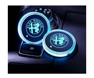 Φωτιζόμενο σουβέρ ποτηροθήκης με logo Alfa Romeo - 1 τεμάχιο