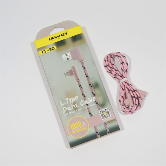 Micro USB ΚΑΛΩΔΙΟ 2.1A ΦΟΡΤΙΣΗΣ ΚΑΙ ΜΕΤΑΦΟΡΑΣ ΔΕΔΟΜΕΝΩΝ AWEI PH-CL-90
