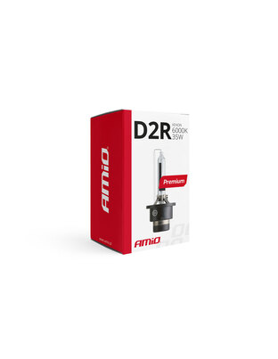 Amio - Λάμπα Xenon D2R 6000K 35W 12V Premium για αντικατάσταση εργοστασιακών και aftermarket xenon με καθαρό λευκό φωτισμό και σταθερή απόδοση χωρίς τροποποιήσεις - 1 Τεμ. (01971/AM)