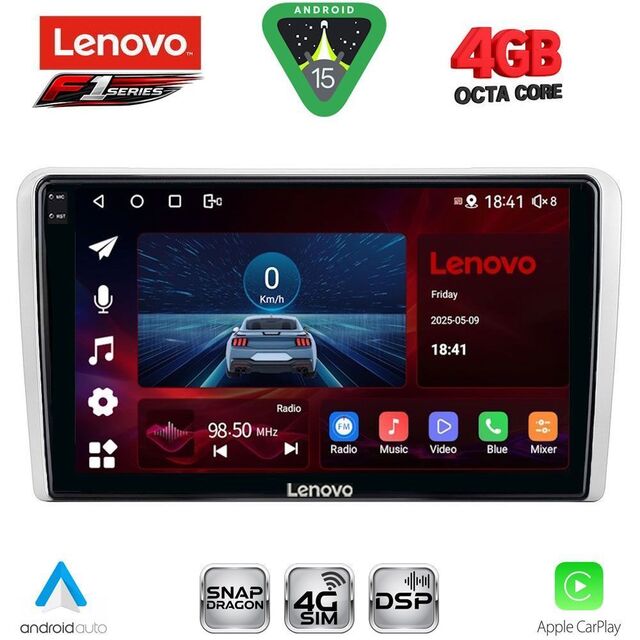 LENOVO SSQ 9481SL_CPA (9inc) MULTIMEDIA TABLET for OPEL ALL mod. 2004-2014 (SILVER)