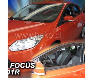 ΑΝΕΜΟΘΡΑΥΣΤΕΣ ΓΙΑ FORD FOCUS 3 4D/5D 2011-2018 ΖΕΥΓΑΡΙ ΑΠΟ ΕΥΚΑΜΠΤΟ ΦΙΜΕ ΠΛΑΣΤΙΚΟ HEKO - 2 ΤΕΜ.
