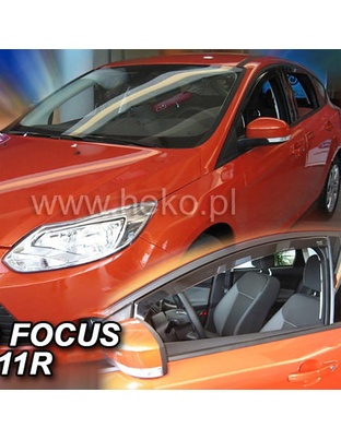 ΑΝΕΜΟΘΡΑΥΣΤΕΣ ΓΙΑ FORD FOCUS 3 4D/5D 2011-2018 ΖΕΥΓΑΡΙ ΑΠΟ ΕΥΚΑΜΠΤΟ ΦΙΜΕ ΠΛΑΣΤΙΚΟ HEKO - 2 ΤΕΜ.