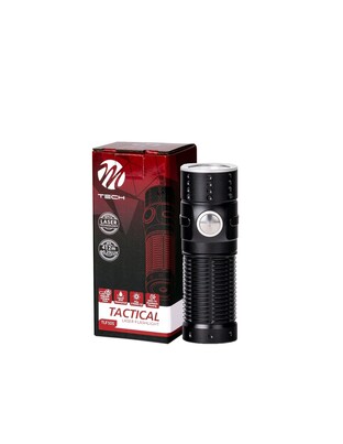ΦΑΚΟΣ ΧΕΙΡΟΣ 1x10W 490lm IP65 71mm Φ23mm 1100mAh Li-ion TACTICAL LASER FLASHLIGHT M-TECH - 1 Τεμ.