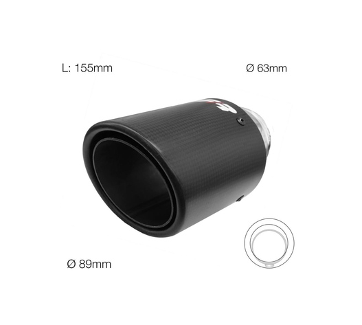 ΑΚΡΟ ΕΞΑΤΜΙΣΗΣ TRX95C REAL CARBON 63-89mm ΜΗΚΟΣ 155mm
