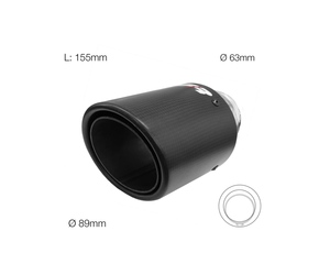 ΑΚΡΟ ΕΞΑΤΜΙΣΗΣ TRX95C REAL CARBON 63-89mm ΜΗΚΟΣ 155mm
