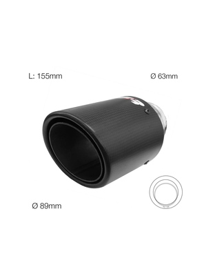 ΑΚΡΟ ΕΞΑΤΜΙΣΗΣ TRX95C REAL CARBON 63-89mm ΜΗΚΟΣ 155mm