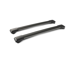 ΜΠΑΡΕΣ ΟΡΟΦΗΣ ΑΛΟΥΜΙΝΙΟΥ ΜΑΥΡΗ RAIL BAR STANDARD 73cm ΜΕ ΚΛΕΙΔΙ - 2 TEM.