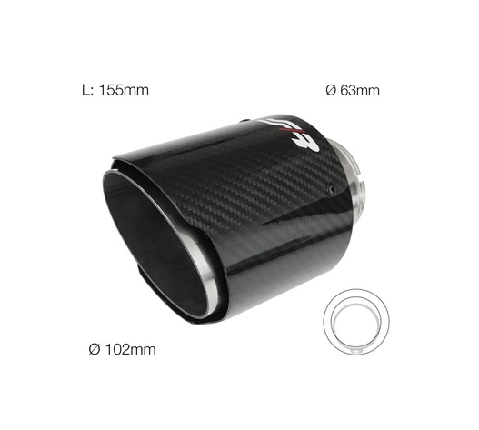 ΑΚΡΟ ΕΞΑΤΜΙΣΗΣ TRX96C REAL CARBON 63-102mm ΜΗΚΟΣ 155mm