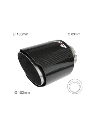 ΑΚΡΟ ΕΞΑΤΜΙΣΗΣ TRX96C REAL CARBON 63-102mm ΜΗΚΟΣ 155mm
