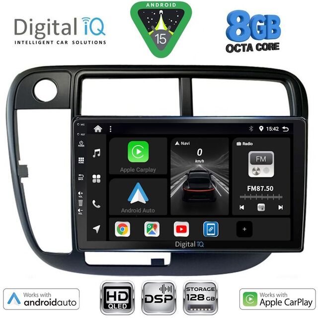 DIGITAL IQ BXF 7186_CPAA CLIMA (9inc) MULTIMEDIA TABLET for HONDA CIVIC mod. 1995-2001