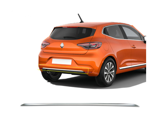 TRIM  ΠΟΡΤ ΜΠΑΓΚΑΖ ΧΡΩΜΙΟ ΜΕΤΑΛΛΙΚΟ S-DIZAYN ΓΙΑ RENAULT CLIO HB 2019+ - 1 TEM.