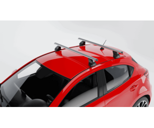 MENABO Ολοκληρωμένο Σετ Μπάρες Οροφής Αλουμινίου OMEGA L 130 cm Σε Ασημί Χρώμα για Toyota Corolla Verso 5 doors 2000>2004 - 2 τεμ. (9830/MB+13470/MB)