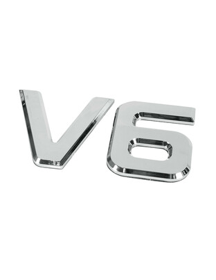 ΜΕΤΑΛΛΙΚΟ ΣΗΜΑ V6 165x92mm 1ΤΕΜ.