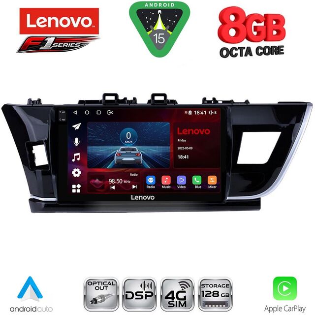 LENOVO SSR 10714BIG_CPA (10inc) MULTIMEDIA TABLET for TOYOTA COROLLA mod. 2013-2016