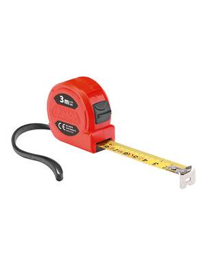 ΜΕΤΡΟΤΑΙΝΙΑ ΑΥΤΟΜΑΤΗ COMPACT 3m x16mm ΚΟΚΚΙΝΗ ΜΕ ΚΛΙΠ ΖΩΝΗΣ LAMPA - 1 ΤΕΜ.