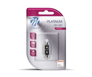 ΛΑΜΠΑΚΙΑ ΠΛΑΦΟΝΙΕΡΑΣ C5W 12V SV8.5 3,2W 420lm 36mm 2xHP LED OSRAM ΛΕΥΚΟ BLISTER 1ΤΕΜ. M-TECH