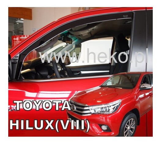 ΑΝΕΜΟΘΡΑΥΣΤΕΣ ΓΙΑ TOYOTA HILUX 4D 2016+ ΖΕΥΓΑΡΙ ΑΠΟ ΕΥΚΑΜΠΤΟ ΦΙΜΕ ΠΛΑΣΤΙΚΟ HEKO - 2 ΤΕΜ.