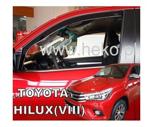 ΑΝΕΜΟΘΡΑΥΣΤΕΣ ΓΙΑ TOYOTA HILUX 4D 2016+ ΖΕΥΓΑΡΙ ΑΠΟ ΕΥΚΑΜΠΤΟ ΦΙΜΕ ΠΛΑΣΤΙΚΟ HEKO - 2 ΤΕΜ.