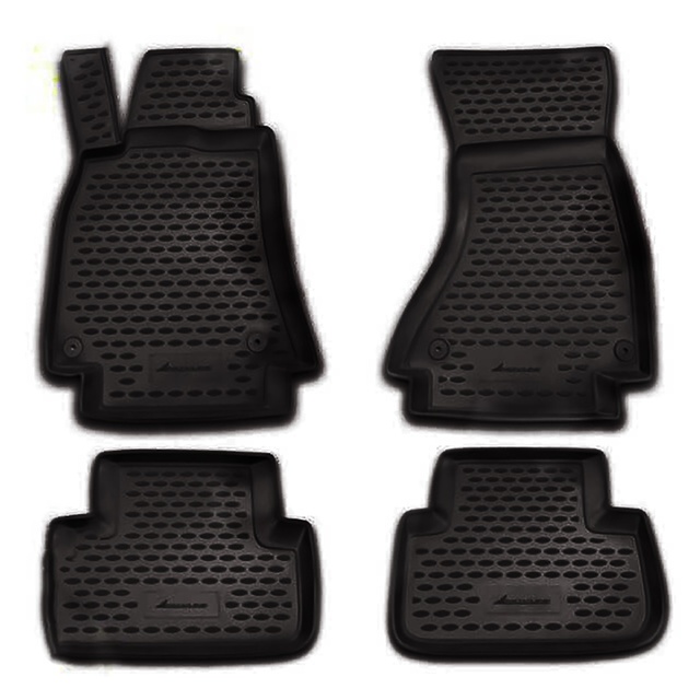 ΠΑΤΑΚΙΑ ΣΕ ΣΚΑΦΗ TPE ΛΑΣΤΙΧΟ ΓΙΑ AUDI A4 B6 4D 2000-2007  ΣΕ ΜΑΥΡΟ ΧΡΩΜΑ NOVLINE - 4 ΤΕΜ.