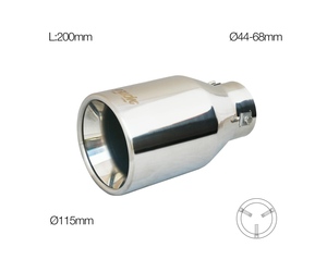 ΑΚΡΟ/ΜΠΟΥΚΑ ΕΞΑΤΜΙΣΗΣ ΧΡΩΜΙΟΥ 44-68mm (ΜΗΚΟΣ 200mm - ΔΙΑΜΕΤΡΟΣ ΕΞΩΤΕΡΙΚΗ 115mm)​ SIMONI RACING - 1 TEM