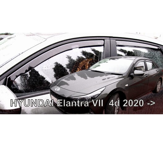 ΑΝΕΜΟΘΡΑΥΣΤΕΣ ΓΙΑ HYUNDAI ELANTRA 4D 2020+ ΣΕΤ ΑΥΤΟΚΙΝΗΤΟΥ ΑΠΟ ΕΥΚΑΜΠΤΟ ΦΙΜΕ ΠΛΑΣΤΙΚΟ HEKO - 4 ΤΕΜ.