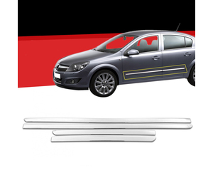 ΦΑΣΑ ΠΟΡΤΑΣ ΧΡΩΜΙΟΥ ΜΕΤΑΛΛΙΚΗ S-Dizayn ΓΙΑ OPEL ASTRA H 5D HB/SD/SW 2004-2013 - 4 Τεμ.