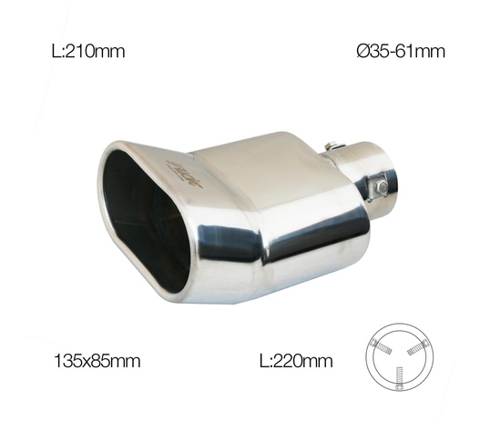 ΑΚΡΟ/ΜΠΟΥΚΑ ΕΞΑΤΜΙΣΗΣ ΧΡΩΜΙΟΥ 35-61mm (ΜΗΚΟΣ 210mm - ΔΙΑΜΕΤΡΟΣ ΕΞΩΤΕΡΙΚΗ 135x85mm) SIMONI RACING - 1 TEM
