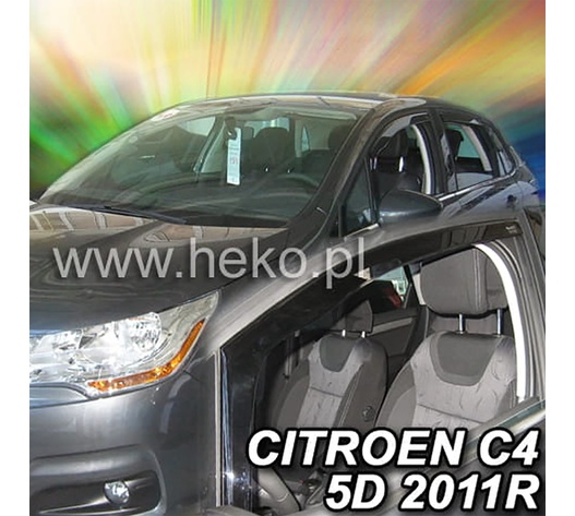 ΑΝΕΜΟΘΡΑΥΣΤΕΣ ΓΙΑ CITROEN C4 2 5D 2008-2017 ΖΕΥΓΑΡΙ ΑΠΟ ΕΥΚΑΜΠΤΟ ΦΙΜΕ ΠΛΑΣΤΙΚΟ HEKO - 2 ΤΕΜ.