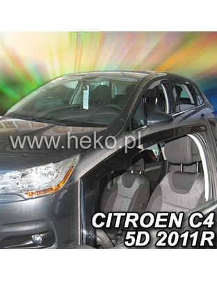 ΑΝΕΜΟΘΡΑΥΣΤΕΣ ΓΙΑ CITROEN C4 2 5D 2008-2017 ΖΕΥΓΑΡΙ ΑΠΟ ΕΥΚΑΜΠΤΟ ΦΙΜΕ ΠΛΑΣΤΙΚΟ HEKO - 2 ΤΕΜ.