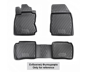 ΠΑΤΑΚΙΑ ΣΕ ΣΚΑΦΗ TPE ΛΑΣΤΙΧΟ ΓΙΑ KIA CARNIVAL 06/2006-2014  ΣΕ ΑΝΘΡΑΚΙ ΣΚΟΥΡΟ ΓΚΡΙ ΧΡΩΜΑ NOVLINE - 4 ΤΕΜ.