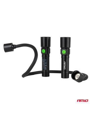 Amio - Φακοί Εργασίας Χειρός τύπου 2xP50 LED χωρητικότητα μπαταρίας 500mAh - 2 τεμ. (04671/AM)