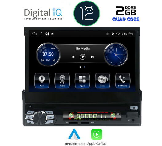 ΟΘΟΝΗ 1DIN ANDROID 12 2GB RAM/ 4x50WATT/7inc/USB/SD/WI-FI/RADIO/BLUETOOTH/GPS