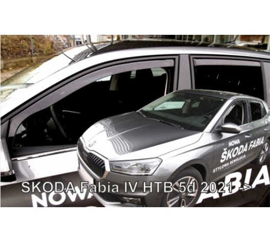 ΑΝΕΜΟΘΡΑΥΣΤΕΣ ΓΙΑ SKODA FABIA HTB 5D 2021+ ΣΕΤ ΑΥΤΟΚΙΝΗΤΟΥ ΑΠΟ ΕΥΚΑΜΠΤΟ ΦΙΜΕ ΠΛΑΣΤΙΚΟ HEKO - 4 ΤΕΜ.