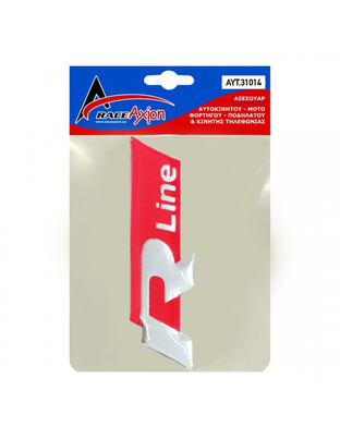 R LINE ΑΥΤΟΚΟΛΛΗΤΟ ΣΗΜΑ ΚΟΚΚΙΝΟ/ΧΡΩΜΙΟ 7,5x2,1cm ΜΕ ΕΠΙΚΑΛΥΨΗ ΕΠΟΞΕΙΔΙΚΗΣ ΡΥΤΙΝΗΣ - 1 ΤΕΜ.