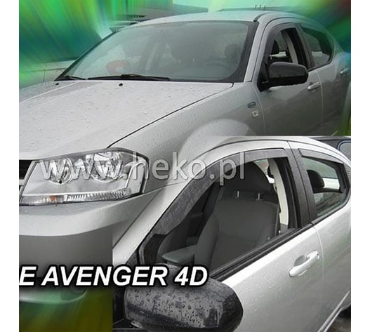 ΑΝΕΜΟΘΡΑΥΣΤΕΣ ΓΙΑ DODGE AVENGER 4D 2008-2014 ΖΕΥΓΑΡΙ ΑΠΟ ΕΥΚΑΜΠΤΟ ΦΙΜΕ ΠΛΑΣΤΙΚΟ HEKO - 2 ΤΕΜ.