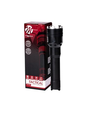 ΦΑΚΟΣ ΧΕΙΡΟΣ 1x10W 240lm IP65 171mm Φ42mm 3300mAh Li-ion TACTICAL LASER FLASHLIGHT M-TECH - 1 Τεμ.