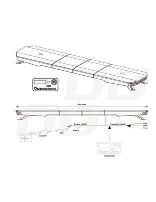 Amio - ΣΤΡΟΜΠΟ ΜΠΑΡΑ 12/24V 51 ΧΡΗΣΕΩΝ 132xSMD ΠΟΡΤΟΚΑΛΙ LED 38" ΜΕ ΦΙΣ ΑΝΑΠΤΗΡΑ ΒΙΔΩΤH 965x280x82mm - 1 TEM. (03343/AM)