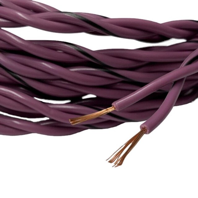 Καλώδια ηχείων (twinned) 2x1,00mm² 100% OFC 1 meter  Auto-Connect 720SCTPU210L2 Purple