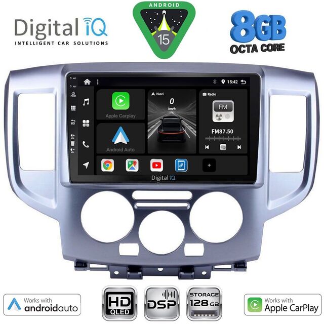 DIGITAL IQ BXF 18458SL_CPAA (9inc) MULTIMEDIA TABLET for NISSAN NV 200 mod. 2009-2020 (SILVER)