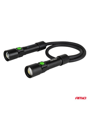 Amio - Φακοί Εργασίας Χειρός τύπου 2xP50 LED χωρητικότητα μπαταρίας 500mAh - 2 τεμ. (04671/AM)
