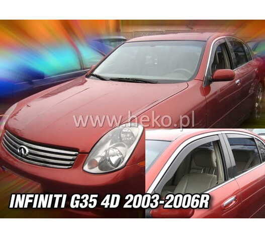 Heko – Ανεμοθραύστες Παραθύρων για Infiniti G35 4πορτο 2003 > 2006 (Εμπρός) – 2 Τεμ. (ANEM.21507)