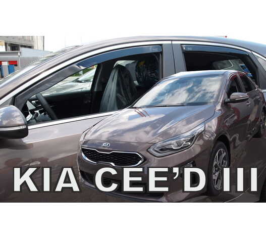 ΑΝΕΜΟΘΡΑΥΣΤΕΣ ΓΙΑ KIA CEED 5D HTB 2017+   ΣΕΤ ΑΥΤΟΚΙΝΗΤΟΥ ΑΠΟ ΕΥΚΑΜΠΤΟ ΦΙΜΕ ΠΛΑΣΤΙΚΟ HEKO - 4 ΤΕΜ.