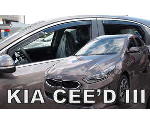 ΑΝΕΜΟΘΡΑΥΣΤΕΣ ΓΙΑ KIA CEED 5D HTB 2017+   ΣΕΤ ΑΥΤΟΚΙΝΗΤΟΥ ΑΠΟ ΕΥΚΑΜΠΤΟ ΦΙΜΕ ΠΛΑΣΤΙΚΟ HEKO - 4 ΤΕΜ.