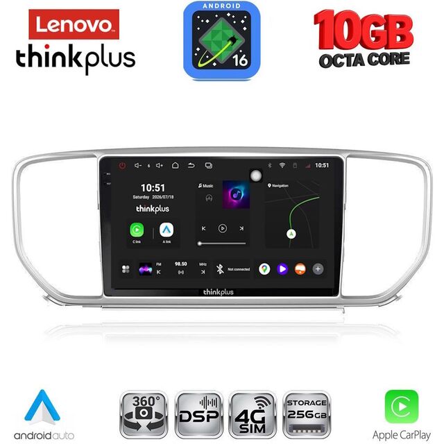 LENOVO LTM 11327_CPA (9inc) MULTIMEDIA TABLET for KIA SPORTAGE mod. 2018-2021