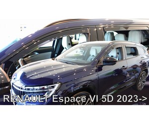 ΑΝΕΜΟΘΡΑΥΣΤΕΣ ΓΙΑ RENAULT ESPACE 5D 2023+ ΣΕΤ ΑΥΤΟΚΙΝΗΤΟΥ ΑΠΟ ΕΥΚΑΜΠΤΟ ΦΙΜΕ ΠΛΑΣΤΙΚΟ HEKO - 4 ΤΕΜ